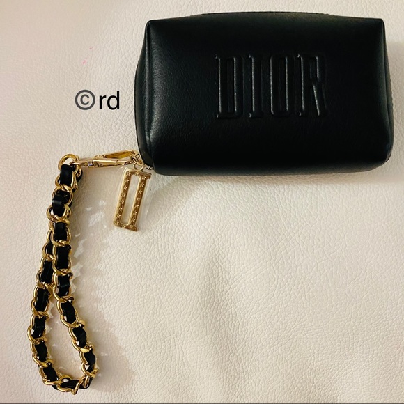 Dior Black & Gold Chain Wristlet Small new - Picture 7 of 7